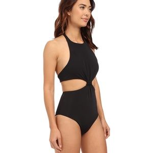 Mara Hoffman Black Knot One-piece Bathing Suit XS